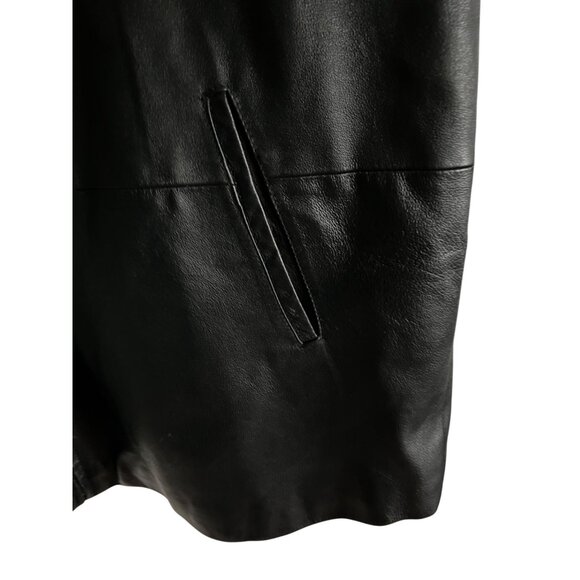 Vintage Veranesi Women’s Black Genuine Leather Jacket With Zip Closure & Collar - Picture 3 of 11